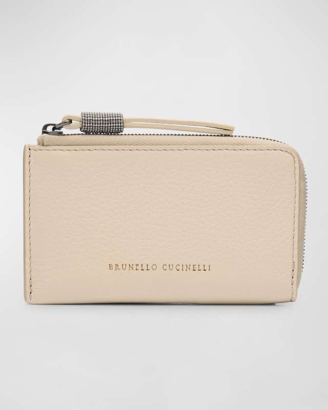 Zip Leather Card Holder